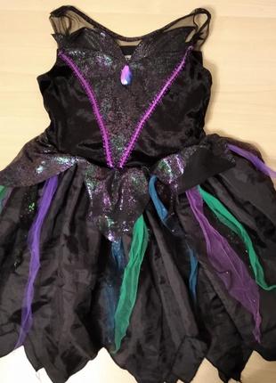 Платье праздничный карнавальный костюм муха паучиха ворона ведьмочка ночная платья