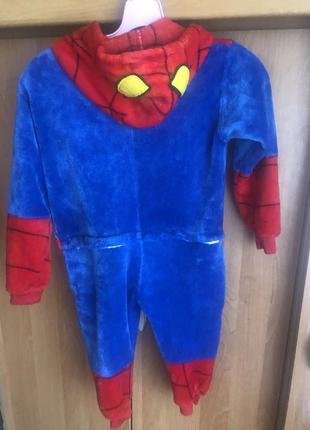 Пижама, человечек, кигуруми, слип, розмір 2-3 p 85-100 см, спайдермен, spiderman.2 фото
