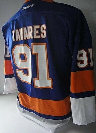 Детская  хоккейная джерси nhl new york islanders #91 tavares reebok official jersey youth s/m , l/xl2 фото