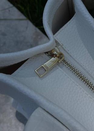 Сумка marc jacobs the large tote bag white leather2 фото