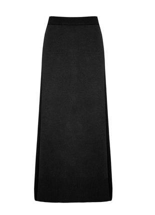 Юбка длинная трикотажная черного цвета длиной макси. модель 2740 trikobakh8 фото