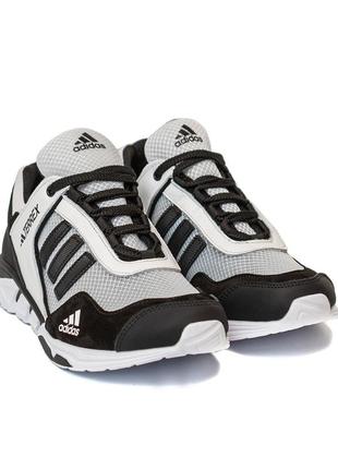Мужские летние кроссовки сетка adidas (адидас) terrex white, текстильные кеды лето белые, мужская обувь2 фото