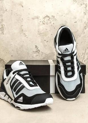 Мужские летние кроссовки сетка adidas (адидас) terrex white, текстильные кеды лето белые, мужская обувь6 фото