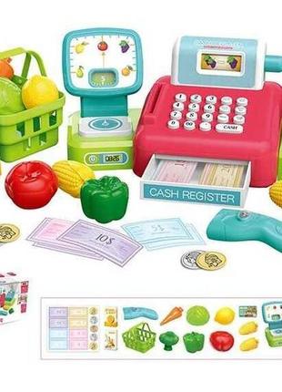 Касовий апарат 8352 (18/2) звук, каса, сканер, продукти, кошик, ваги, термінал, у коробці