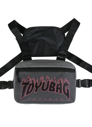 Нагрудная сумка 3025 toyu bag  серая