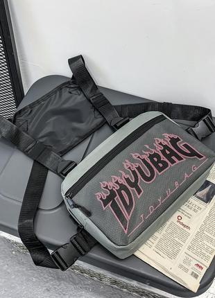 Нагрудна сумка 3025 toyu bag  сіра3 фото