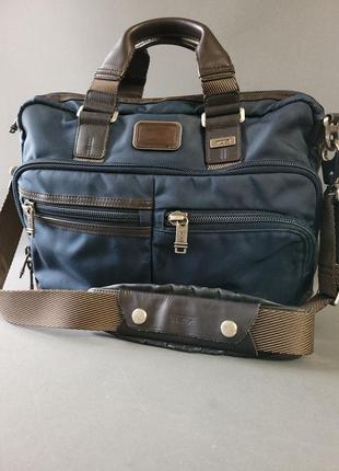 Tumi alpha laptop bag комбинированная сумка через плечо2 фото