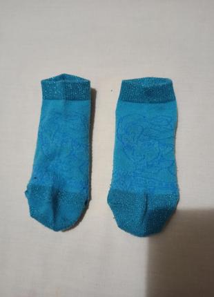 Носки голубые анна и эльза. холодное сердце.2 фото