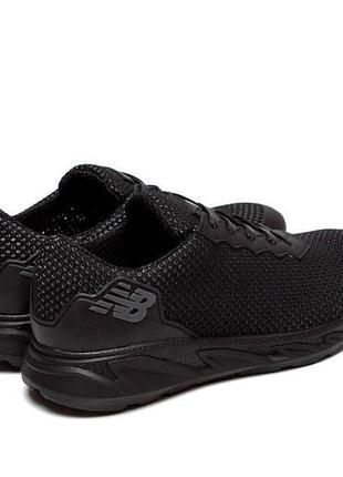 Мужские летние кроссовки сетка new balance black, мужские кеды текстильные черные. мужская обувь3 фото