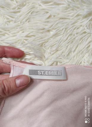 St.emile шовкова блузка блуза топ рожева шовк шелковая футболка2 фото