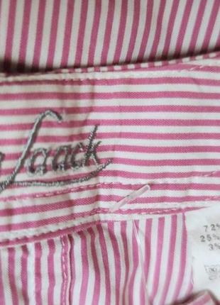Хлопковая винтажная блуза полоска рюши van laack /3712/3 фото