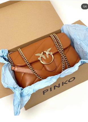Стьобана сумка pinko classic love bag puff з логотипом8 фото