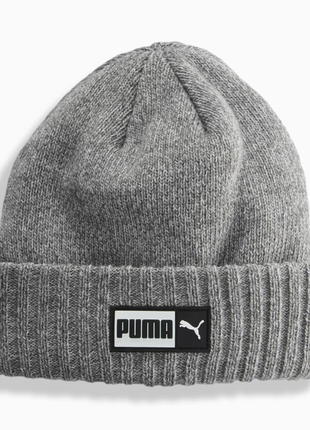 Сіра зимова шапка puma Collegiate gallagher cuffed beanie нова оригінал з сша