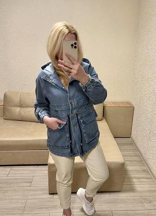Женская джинсовая куртка парка туречки4 фото