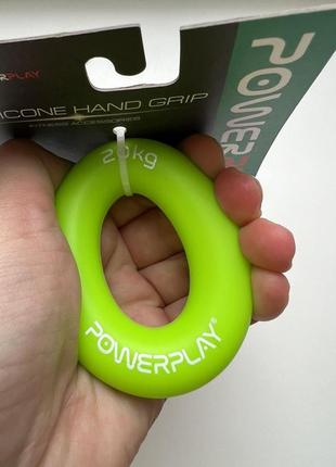 Ручний еспандер кільце 20 кг кільце гумове для пензля тренажор для рук кистьовий гумовий середній зелений1 фото