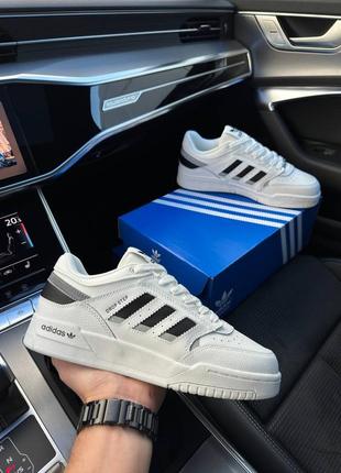 Чоловічі кросівки adidas originals drop step white black1 фото