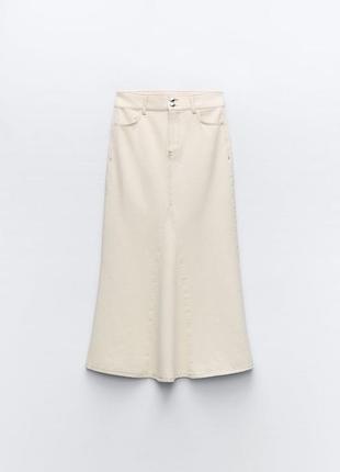 Джинсова спідниця середньої довжини z1975 zara