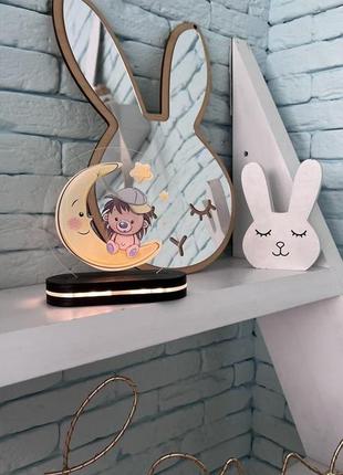 Детский ночник, светильник "ёжик на луне", оригинальный подарок2 фото