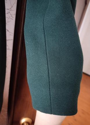Пальто кашемировое зеленое3 фото