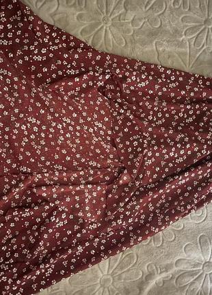 Асимметричная юбка в цветочный принт6 фото