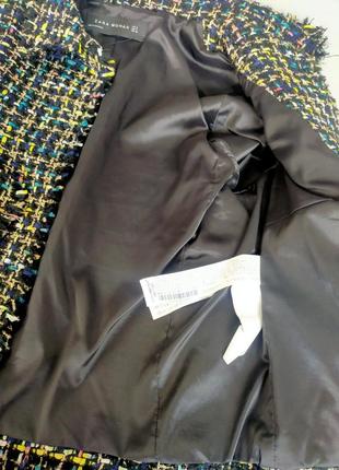 Zara 
піджак жакет із бахромою твідовий6 фото