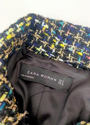 Zara 
піджак жакет із бахромою твідовий4 фото