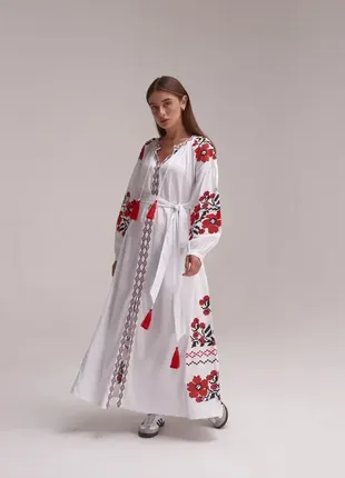 Розкішна вишита сукня в стилі бохо (колір в асортименті) вишиванка3 фото