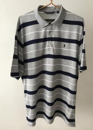 Шикарная футболка polo ralph lauren в полоску, размер l