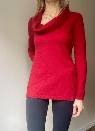 Теплая кофточка кофта красная свитер из кашемира кашемир f&f размер l-xl 100% кашемир4 фото