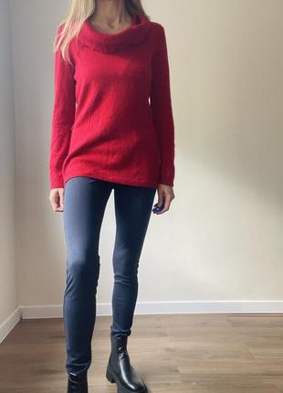 Теплая кофточка кофта красная свитер из кашемира кашемир f&f размер l-xl 100% кашемир2 фото