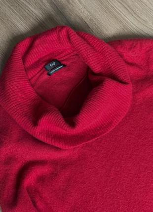 Теплая кофточка кофта красная свитер из кашемира кашемир f&amp;f размер l-xl 100% кашемир7 фото