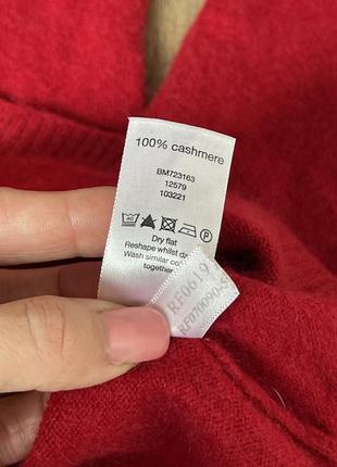 Теплая кофточка кофта красная свитер из кашемира кашемир f&f размер l-xl 100% кашемир10 фото