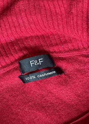 Теплая кофточка кофта красная свитер из кашемира кашемир f&f размер l-xl 100% кашемир8 фото