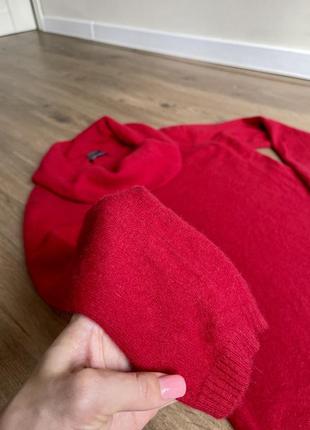 Теплая кофточка кофта красная свитер из кашемира кашемир f&f размер l-xl 100% кашемир6 фото