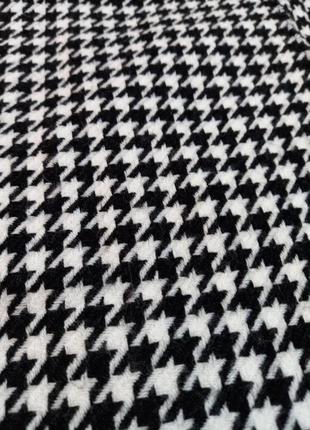 Шарф гусиная лапка черно-белый