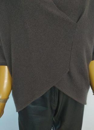 Brunello cucinelli натуральний базовий жіночий кашеміровий оверсайз джемпер светр кофта пуловер коричневого кольору 100% кашемір оригінал s m l3 фото