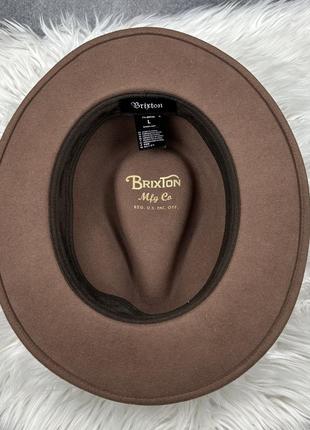 Brixton messer fedora шляпа из шерсти4 фото