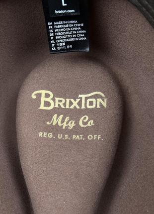 Brixton messer fedora шляпа из шерсти5 фото