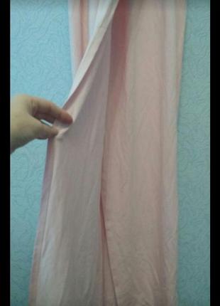 Платье бандо  макси джерси нюдового розового цвета3 фото