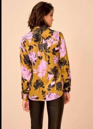 Плотная сатиновая рубашка в цветах от next4 фото