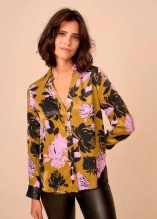 Плотная сатиновая рубашка в цветах от next