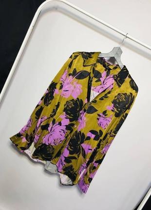 Плотная сатиновая рубашка в цветах от next3 фото