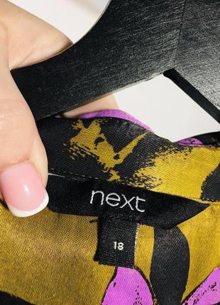 Плотная сатиновая рубашка в цветах от next7 фото