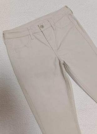 Джинсы коттоновые брюки беж h&amp;m 28/m/46/10