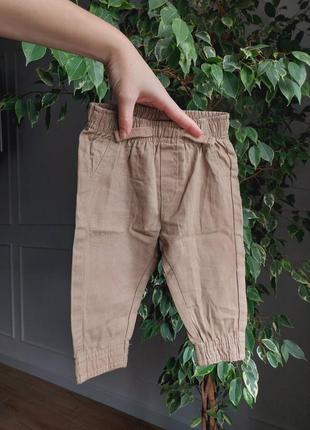 Штани брюки джогери на хлопчика 3 6 місяців штанці 62 68 см штаны штанишки1 фото