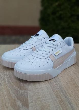 Женские кроссовки puma cali белые с пудрой скидка sale &lt;unk&gt; smb5 фото