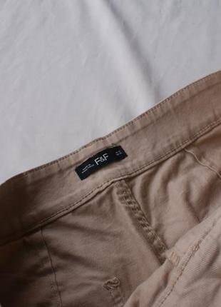 Брендовые бежевые джинсы брюки карго топ модные от f&amp;f4 фото