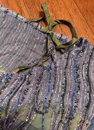 Костюм блуза та спідниця 54 розмір xxl-xxxl, оксани караванська креп-шифон7 фото