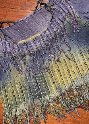 Костюм блуза та спідниця 54 розмір xxl-xxxl, оксани караванська креп-шифон3 фото