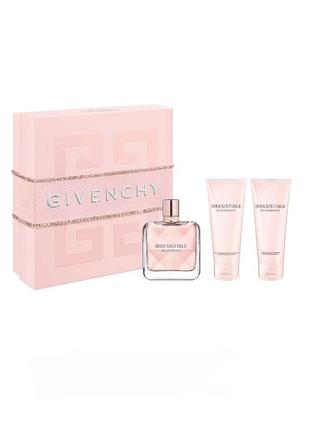 Givenchy irresistible набор (80 мл - парфюмированная вода (edp) + 75 мл - лосьон для тела + 75 мл - масло)